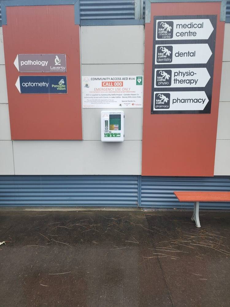 Recorded installation of AED 106
