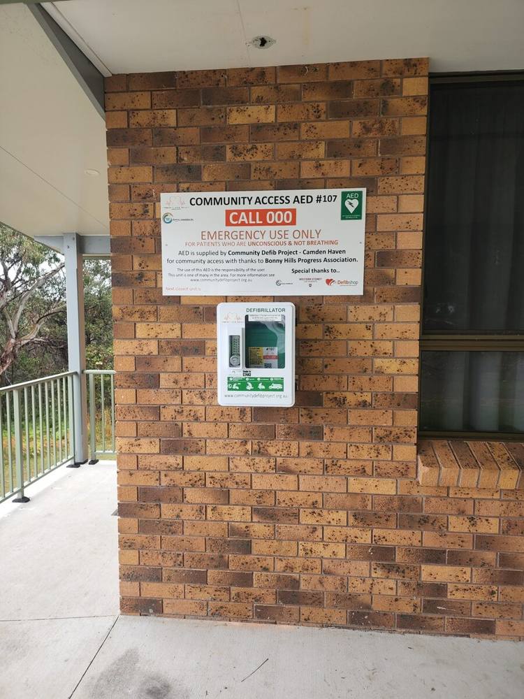 Recorded installation of AED 107