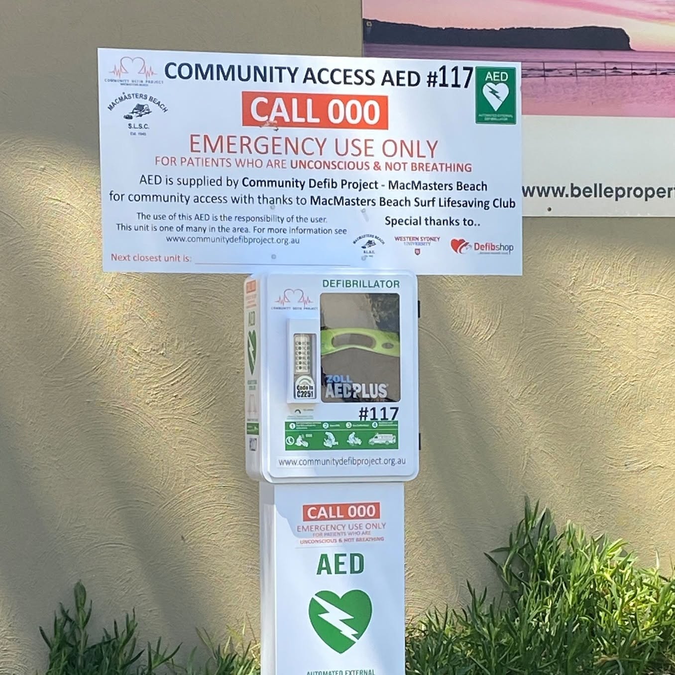 Community AED 117 installation