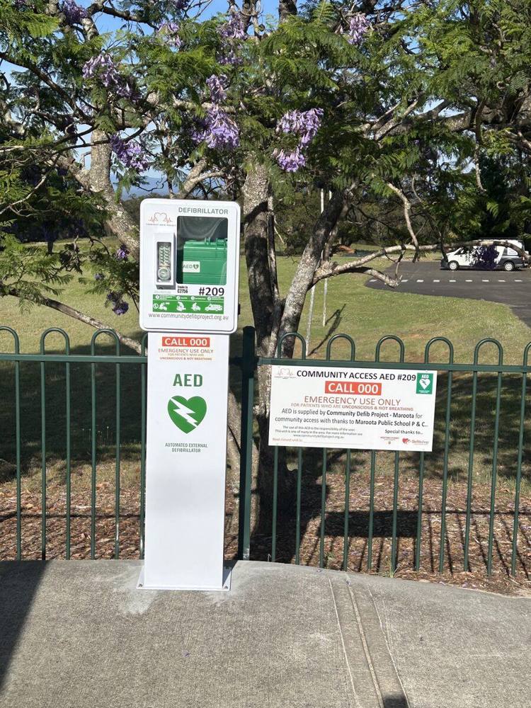 Recorded installation of AED 209