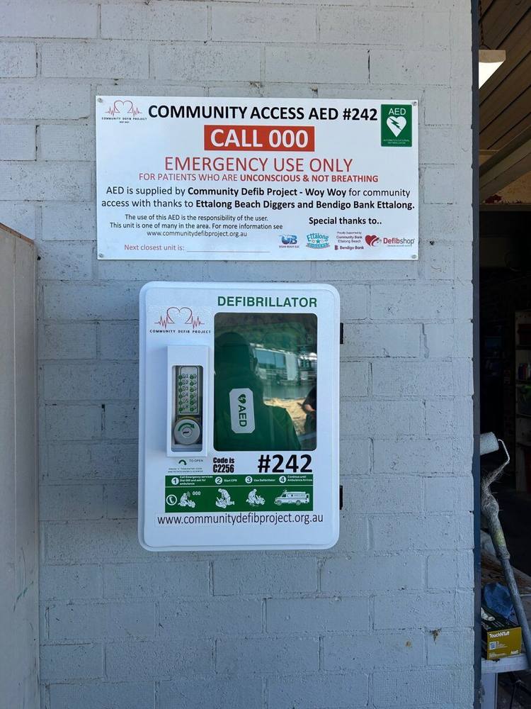 Recorded installation of AED 242