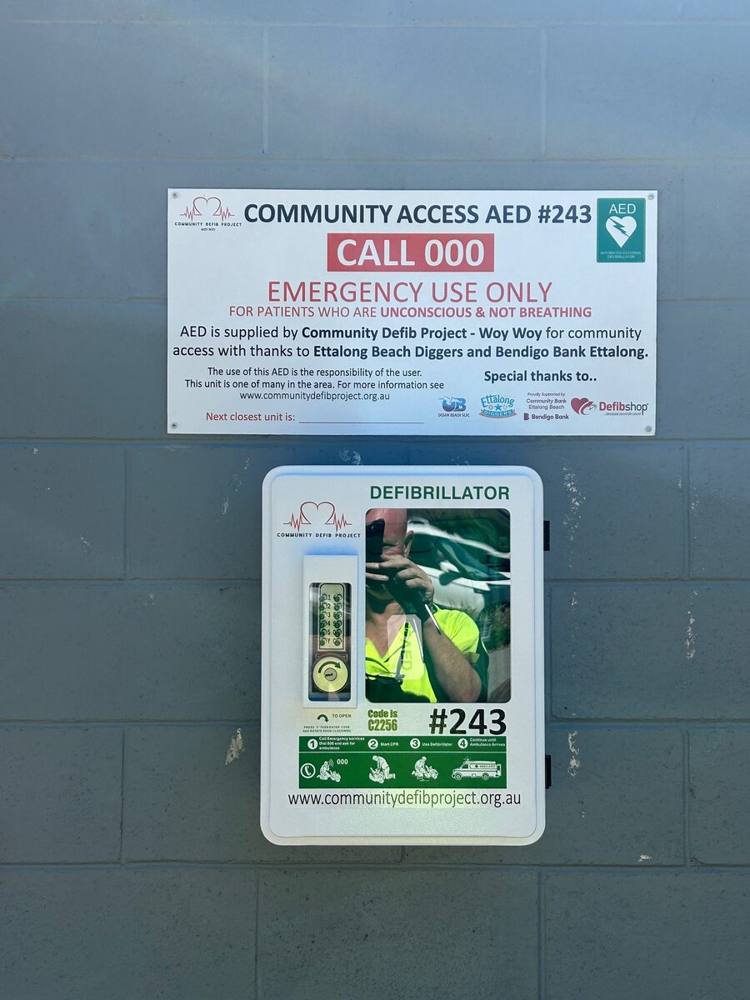 Recorded installation of AED 243