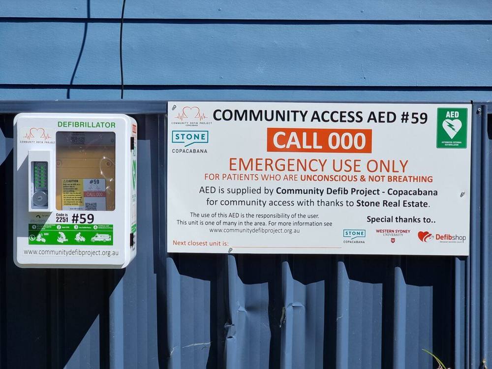 Recorded installation of AED 59