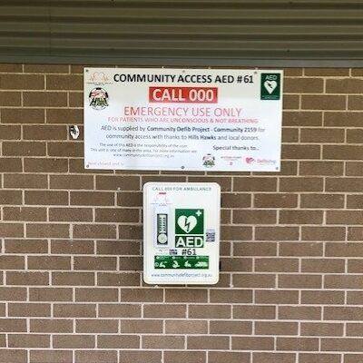 Recorded installation of AED 61