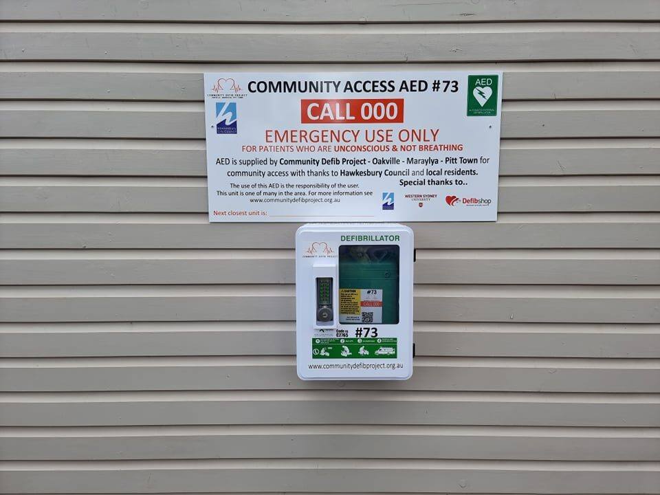 Recorded installation of AED 73